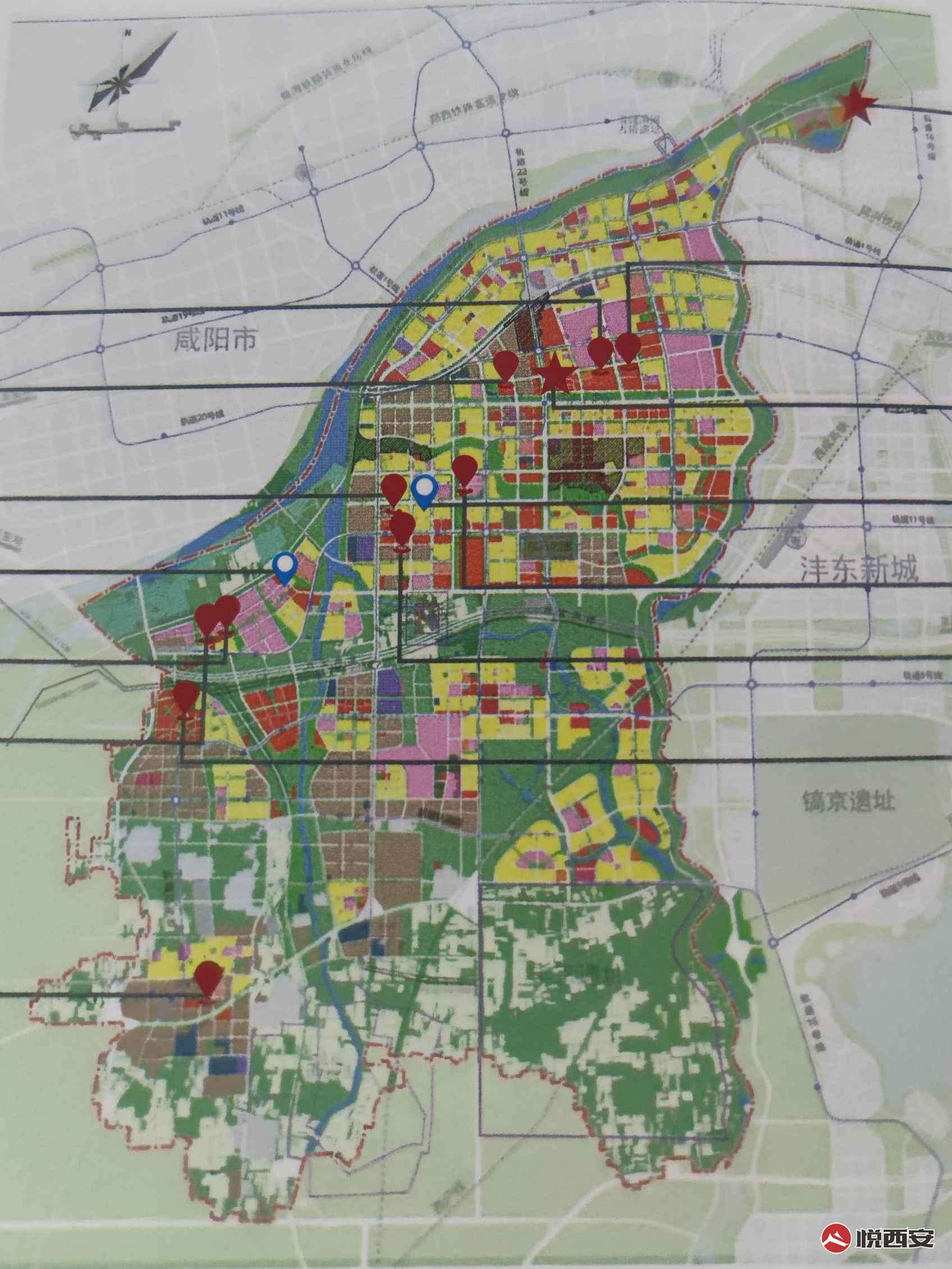 沣西新城规划图马王图片